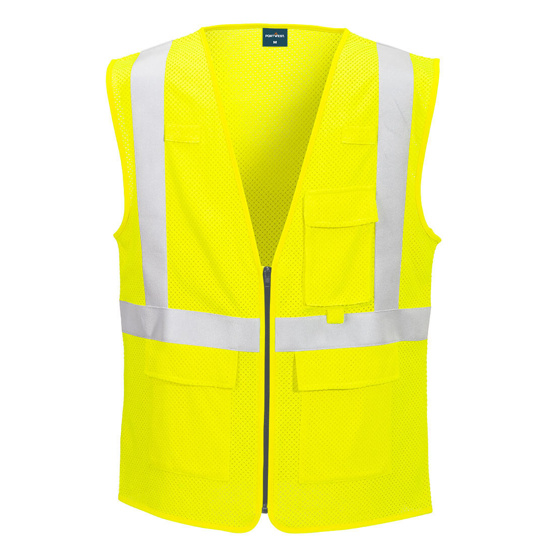Portwest Modaflame Hi-Vis Class 2 FR Mesh Vest - Yellow - FR611 M - Overlook Boots