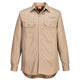 Portwest Portflame+ Work Vented FR Shirt - Khaki - FR705 S - Overlook Boots