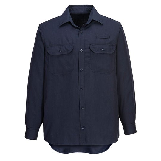 Portwest Portflame+ Work Vented FR Shirt - Navy - FR705 S - Overlook Boots