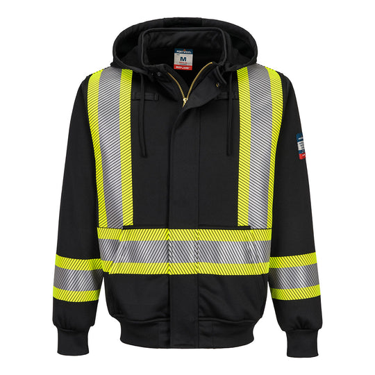 Portwest Bizflame Knit 4" X Back FR Hoodie - Black - FR747 S - Overlook Boots