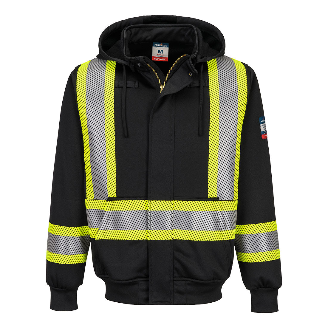 Portwest Bizflame Knit 4" X Back FR Hoodie - Black - FR747 S - Overlook Boots