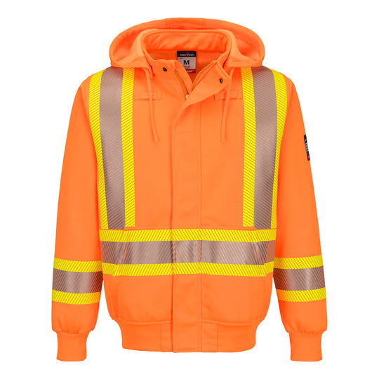 Portwest Bizflame Knit 4" X Back FR Hoodie - Orange - FR747 S - Overlook Boots