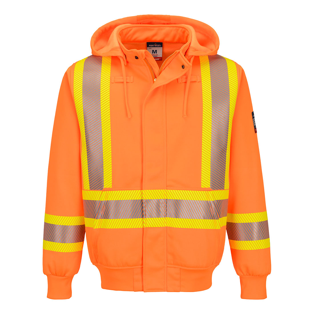 Portwest Bizflame Knit 4" X Back FR Hoodie - Orange - FR747 S - Overlook Boots
