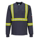 Portwest Bizflame Knit 2" X Back FR Henley - Navy - FR748 S - Overlook Boots