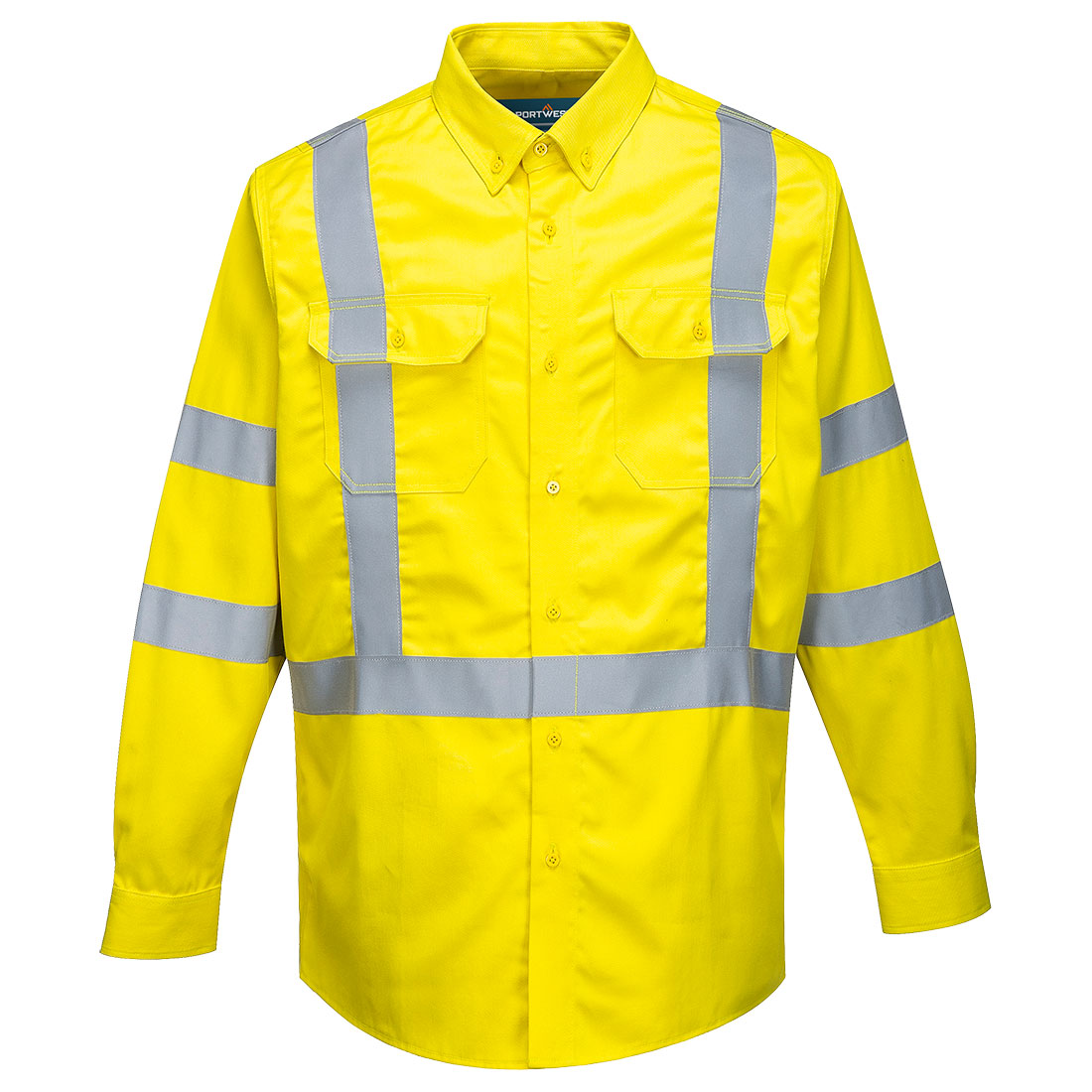 Portwest Bizflame 88/12 Hi-Vis FR Shirt - Yellow - FR95 S - Overlook Boots