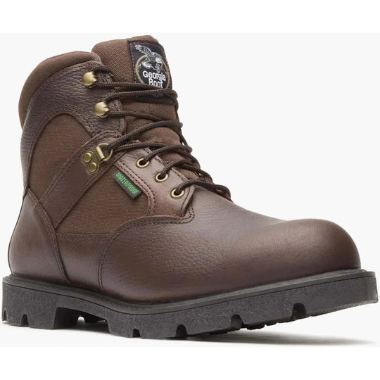 Georgia Men's Homeland 6" Steel Toe Waterproof Slip Resist Work Boot Brown G105 - Overlook Boots