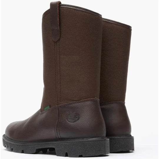 Georgia Men's Homeland 11" Soft Toe Waterproof Wellington Work Boot- Brown- G113 - Overlook Boots