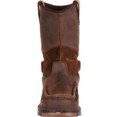 Georgia Men's Athens 10" Soft Toe Waterproof Wellington Work Boot -Brown- G4403 - Overlook Boots