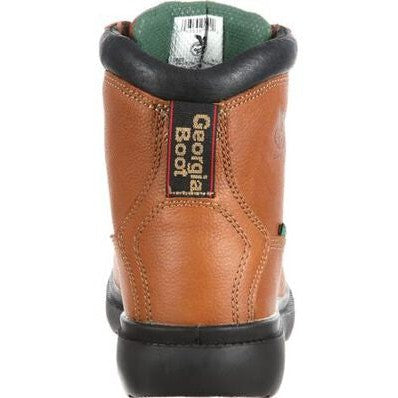 Georgia Men's Farm And Ranch 6" Soft Toe Waterproof Work Boot -Brown- G6503 - Overlook Boots