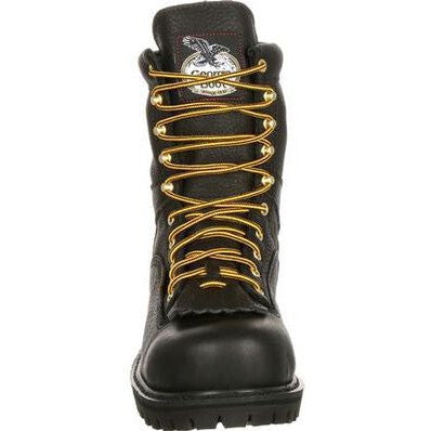 Georgia Men's Lace To Toe 8" Waterproof Work Boot - Black - G8010 - Overlook Boots