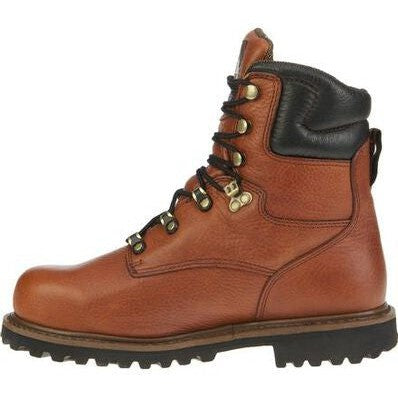 Georgia Men's Hammer 6" Steel Internal Metguard Work Boot -Brown- G8315 - Overlook Boots
