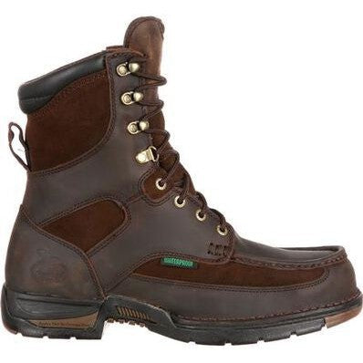 Georgia Men's Athens 8" Soft Toe Waterproof Work Boot - Brown - G9453 - Overlook Boots