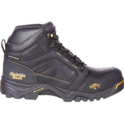 Georgia Men's Amplitude 6" Composite Toe Waterproof Work Boot- Black- GB00130 - Overlook Boots