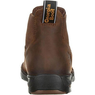 Georgia Men's Athens 5" Moc Toe Waterproof Chelsea Work Boot -Brown- GB00156 - Overlook Boots
