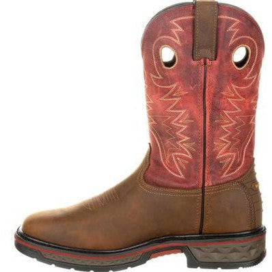 Georgia Men's Carbo Tec 11" Square Toe Waterproof Western Work Boot -Brown- GB00221 - Overlook Boots