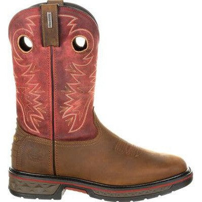 Georgia Men's Carbo Tec 11" Square Toe Waterproof Western Work Boot -Brown- GB00221 - Overlook Boots
