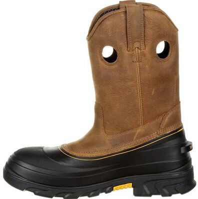 Georgia Men's Muddog 11" Composite Toe Waterproof Wellington Work Boot- Gold- GB00243 - Overlook Boots