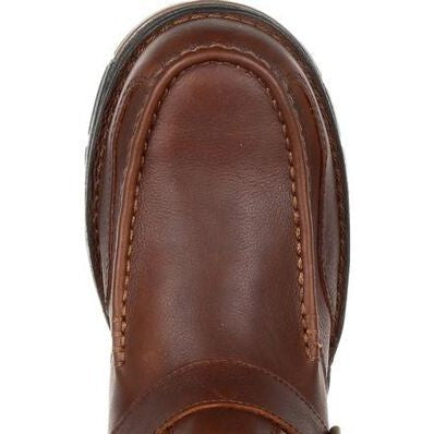 Georgia Men's Athens 8" Soft Toe Waterproof Side Zipper Work Boot- Brown- GB00245 - Overlook Boots