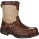 Georgia Men's Athens 8" Soft Toe Waterproof Side Zipper Work Boot- Brown- GB00245 8 / Medium / Brown - Overlook Boots