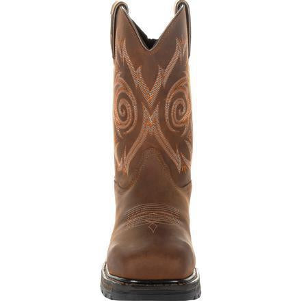 Georgia Men's Carbo-Tec Lightweight 11" Steel Toe Waterproof Western Work Boot Brown - GB00264 - Overlook Boots