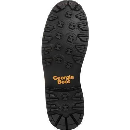 Georgia Men's Amp Lightweight Low-Heel Logger 6" Waterproof Work Boot - Brown - GB00270 - Overlook Boots