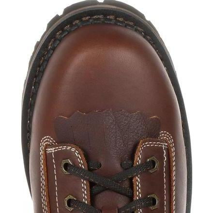 Georgia Men's Amp Lightweight Low-Heel Logger 6" Waterproof Work Boot - Brown - GB00270 - Overlook Boots