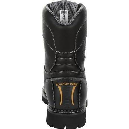 Georgia Men's Amp Lightweight Logger 9" Composite Toe Waterproof Work Boot - Black - GB00272 - Overlook Boots