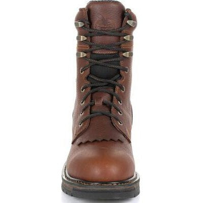 Georgia Men's Carbo Tec Lightweight 8" Soft Toe Waterproof Lacer Work Boot -Brown- GB00309 - Overlook Boots