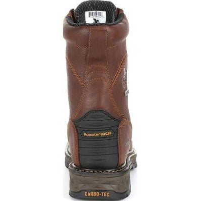 Georgia Men's Carbo Tec Lightweight 8" Soft Toe Waterproof Lacer Work Boot -Brown- GB00309 - Overlook Boots