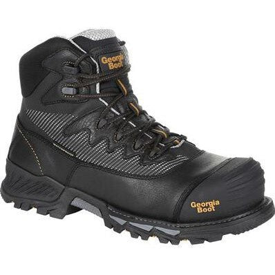 Georgia Men's Rumbler 6" Composite Toe Waterproof Hiker Work Boot- Black- GB00311 8 / Medium / Black - Overlook Boots