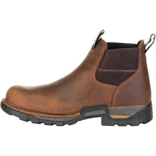 Georgia Men's Eagle One Soft Toe Waterproof Chelsea Work Boot - Brown - GB00315 - Overlook Boots