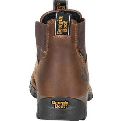 Georgia Men's Eagle One 4" Steel Toe Waterproof Chelsea Work Boot -Brown- GB00337 - Overlook Boots