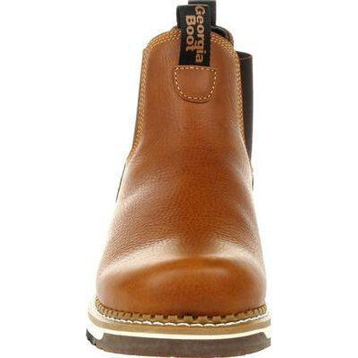 Georgia Men's Amped Lightweight Wedge Soft Toe Chelsea Work Boot - Brown - GB00346 - Overlook Boots
