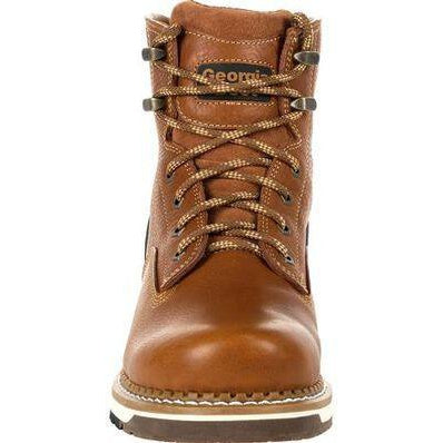 Georgia Men's Amped Lightweight Wedge Soft Toe Work Boot - Brown - GB00347 - Overlook Boots