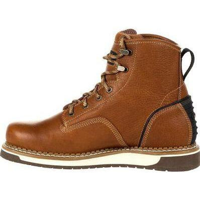 Georgia Men's Amped Lightweight Wedge Soft Toe Work Boot - Brown - GB00347 - Overlook Boots