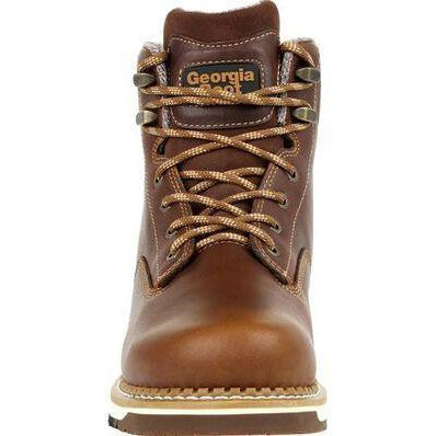 Georgia Men's Amped Lightweight Wedge Soft Toe Waterproof Work Boot - Brown - GB00350 - Overlook Boots