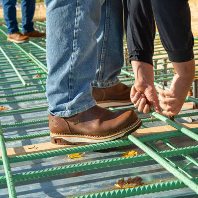 Georgia Men's Amped Lightweight 10" Waterproof Wellington Work Boot- Brown- GB00369 - Overlook Boots