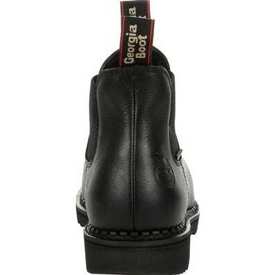 Georgia Men's Giant 6" Waterproof Slip Resistant Chelsea Work Boot -Black- GB00376 - Overlook Boots