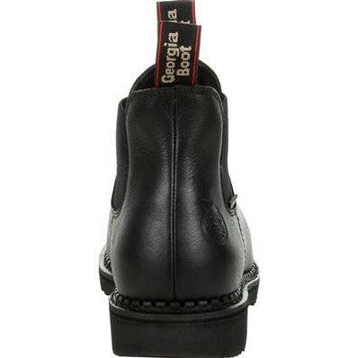 Georgia Men's Giant 6" WP Slip Resist Chelsea Work Boot -Black- GB00376  - Overlook Boots