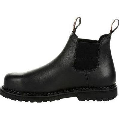 Georgia Men's Giant 6" WP Slip Resist Chelsea Work Boot -Black- GB00376  - Overlook Boots