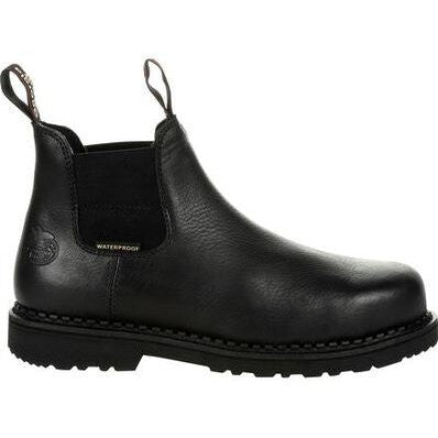 Georgia Men's Giant 6" WP Slip Resist Chelsea Work Boot -Black- GB00376 8 / Medium / Black - Overlook Boots