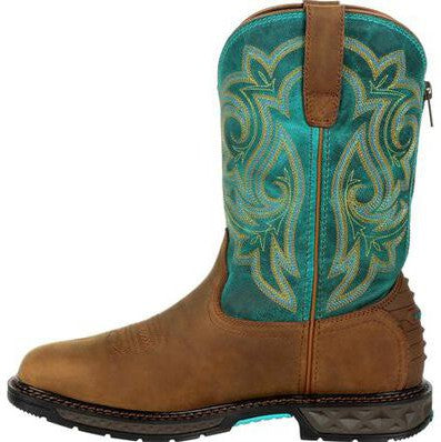 Georgia Women's Carbo Tec Lightweight 10" Steel Toe Waterproof Zip Western Work Boot- GB00386 - Overlook Boots
