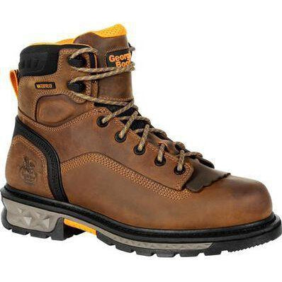 Georgia Men's LTX 6" Composite Toe Waterproof Carbo-Tec Work Boot- Brown - GB00391 8 / Medium / Brown - Overlook Boots