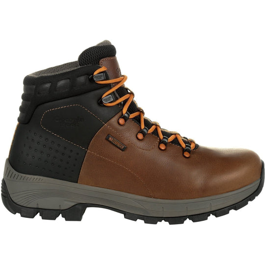 Georgia Men's Eagle Trail 6" Soft toe Waterproof Hiker Work Boot - Brown - GB00402 - Overlook Boots