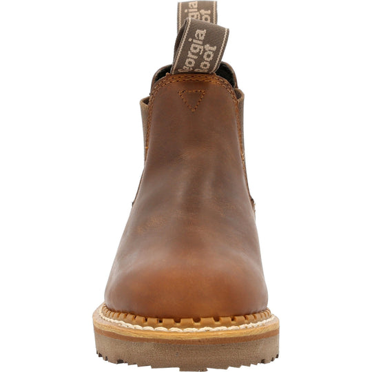 Georgia Women's Giant Revamp 5" Waterproof Pull-On Chelsea Boot Brown- GB00432 - Overlook Boots
