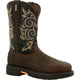 Georgia Men's Carbo-Tec Lightweight 11" Steel Toe Western Work Boot Brown- GB00437 8 / Medium / Brown - Overlook Boots