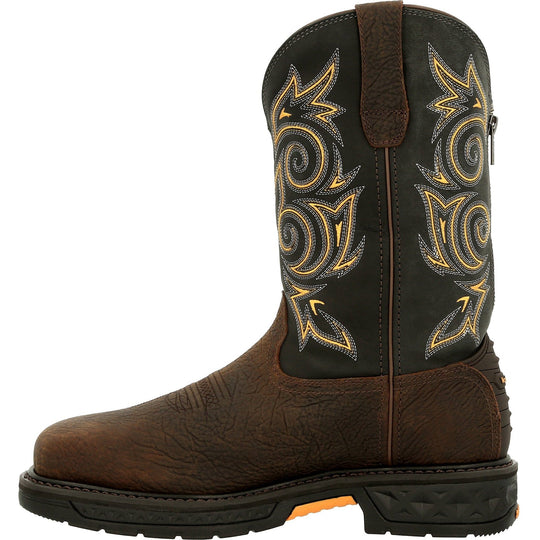 Georgia Men's Carbo-Tec Lightweight 11" Steel Toe Western Work Boot Brown- GB00437 - Overlook Boots