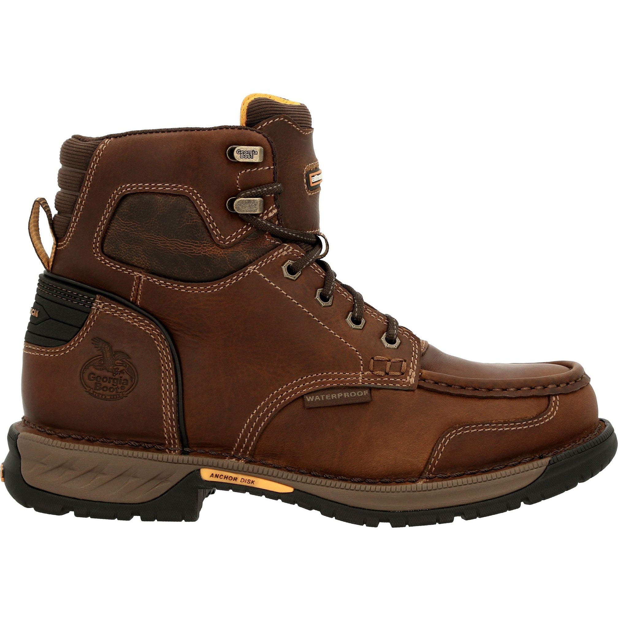Georgia Men's Athens 360 5" Soft Toe Waterproof Work Boot - Brown - GB00439 - Overlook Boots