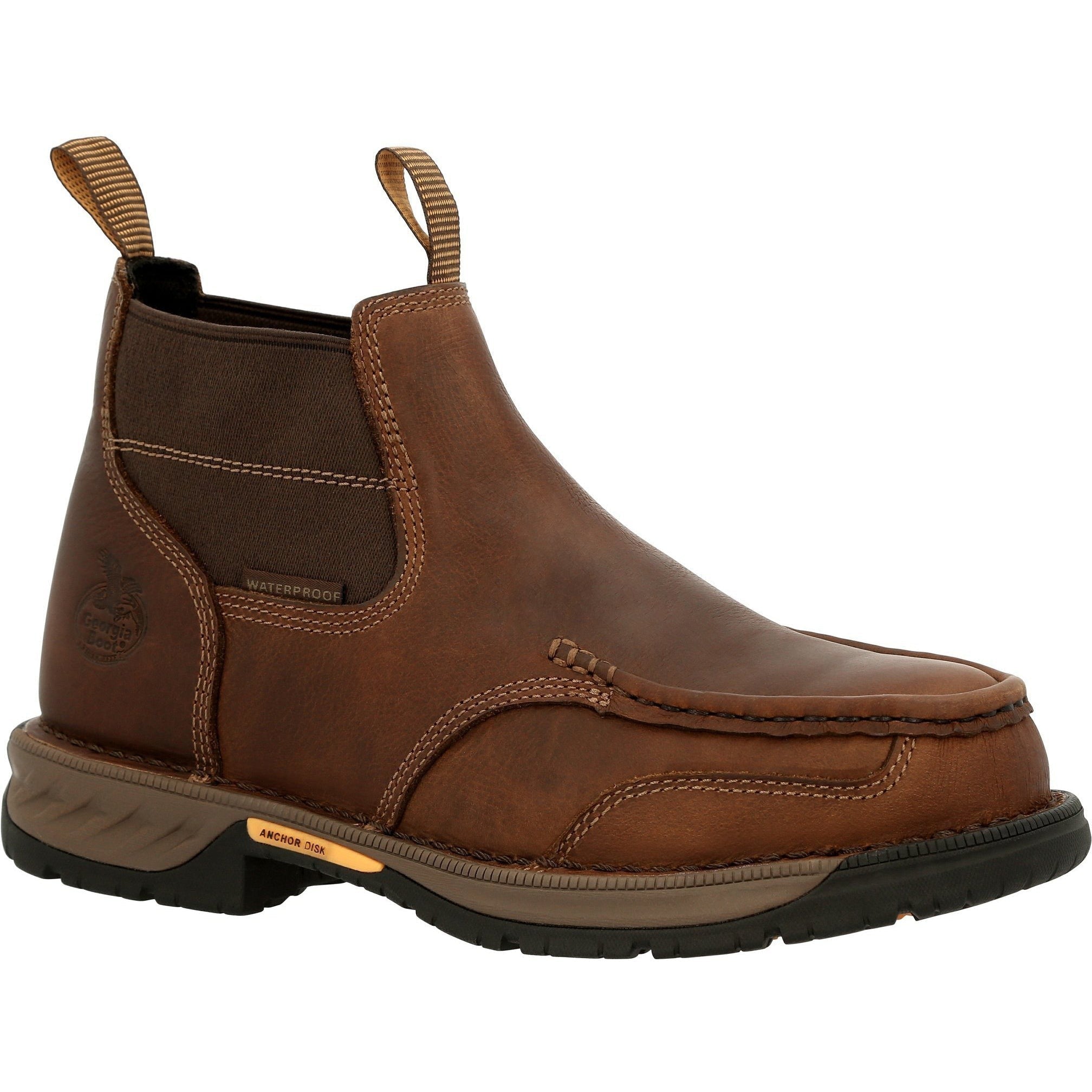 Georgia Men's Athens 360 5" Steel Toe Waterproof Work Boot - Brown - GB00440 8 / Medium / Brown - Overlook Boots