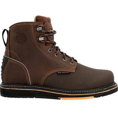 Georgia Men's Amp Lt Power 6" Wedge Composite Toe Work Boot -Brown- GB00519 7 / Medium / Brown - Overlook Boots